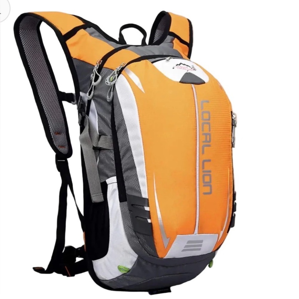 LOCAL LION Orange Outdoor Cycling and Hiking Backpack NWT